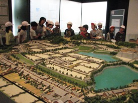 常設展示室の江戸時代の亀山城の模型